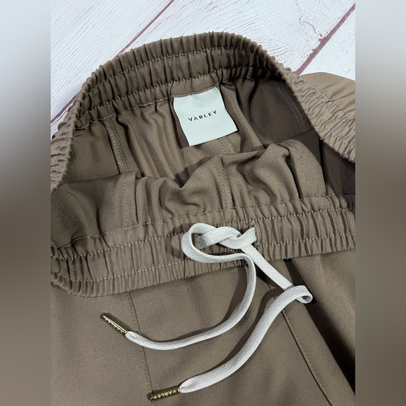 Varley Cypress Turn Up Pant - Small - stretch twill tan brown drawstring tapered - Picture 4 of 11